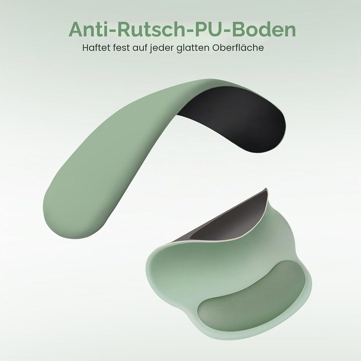 MOSISO Handgelenkstütze für Mauspad&Tastatur Set, Ergonomisch Kreisförmig Mauspad&Untersetzer Rutsch