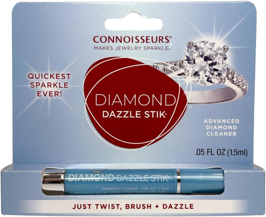 Connoisseurs Schmuckreiniger Set | Diamond Dazzle Stick und 6 Reinigungstücher | Jewelry Cleaner für