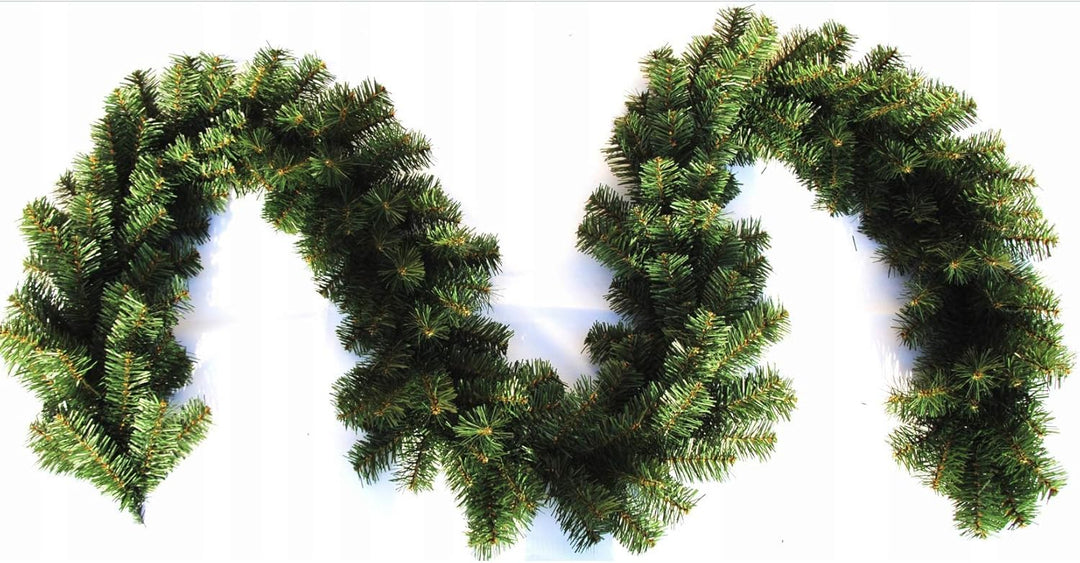 georadian.com Dekorative Weihnachtsgirlande Künstliche Tannengirlande in Grün/Weiss 3m / 6m / 9m Wei