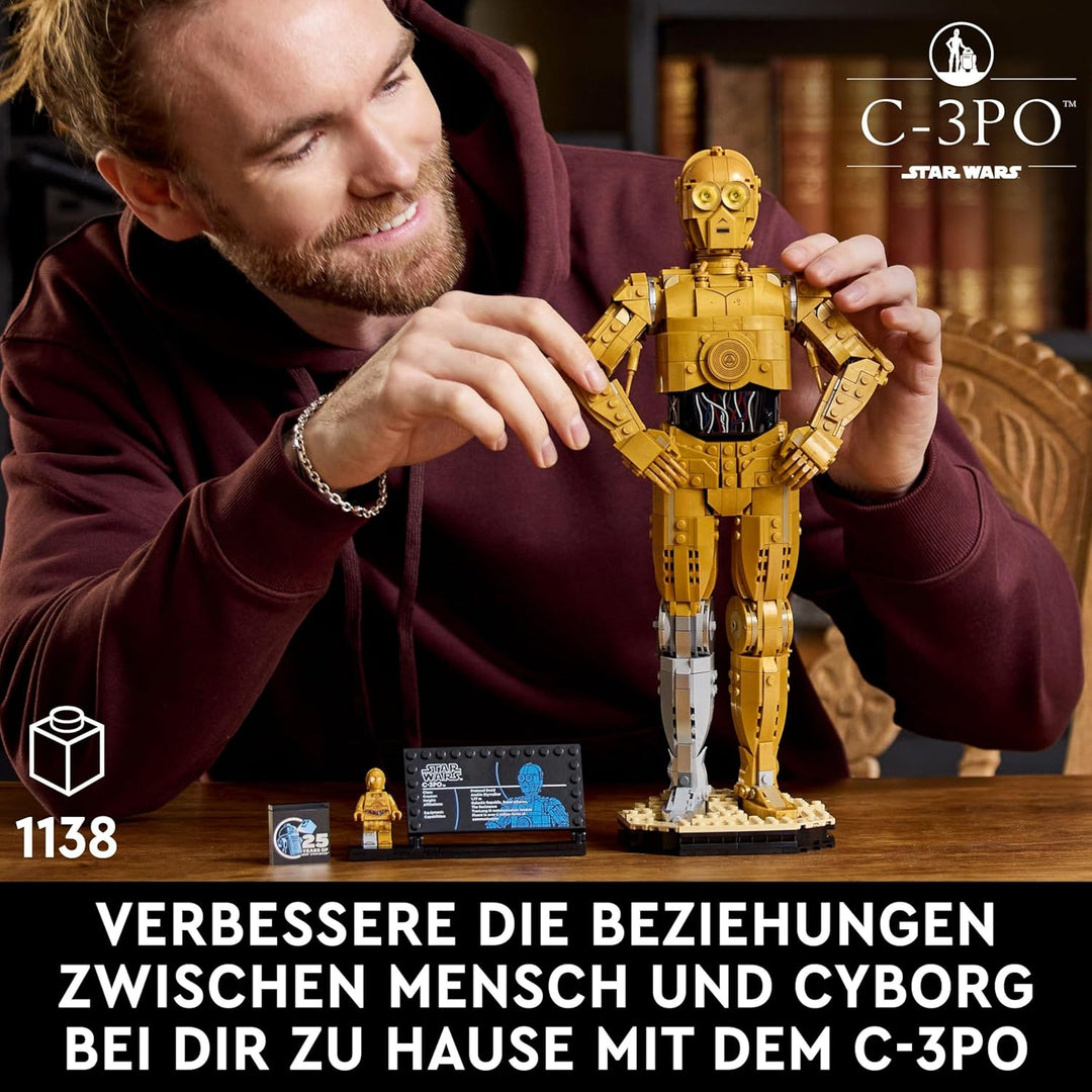 LEGO Star Wars C-3PO B, baubarer Droide, Modell zum Sammeln, Bauen und Ausstellen, nostalgische Gesc