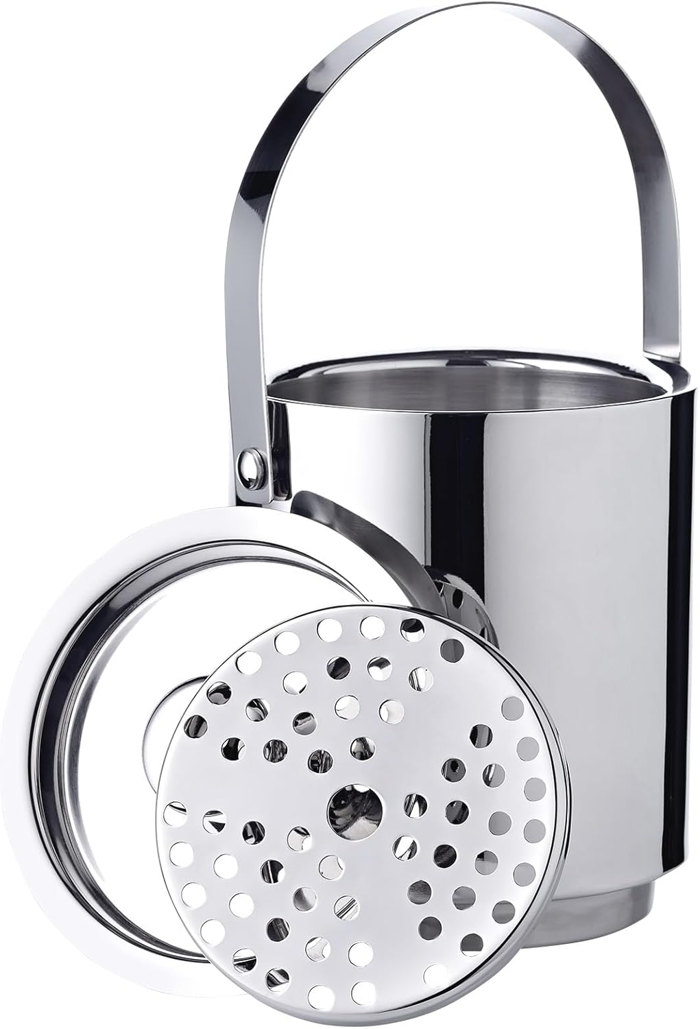 EDZARD Eiseimer Seattle (3,2 Liter, Höhe 16 cm) Eiswürfelbehälter mit Deckel und Einsatz, Eisbehälte