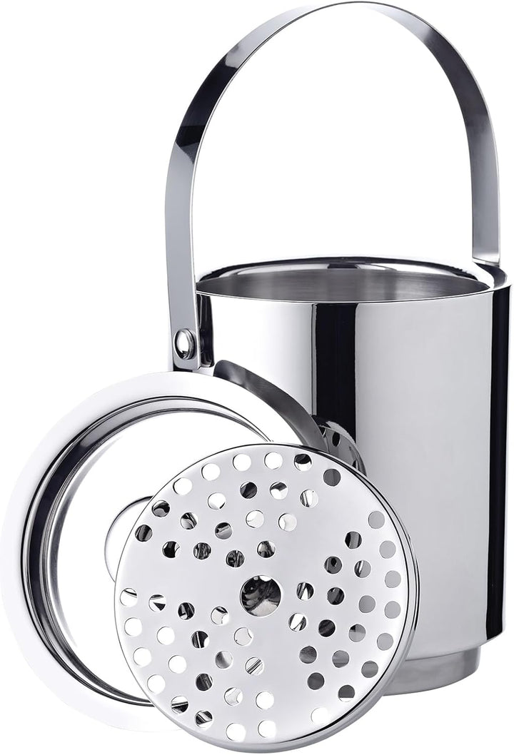 EDZARD Eiseimer Seattle (3,2 Liter, Höhe 16 cm) Eiswürfelbehälter mit Deckel und Einsatz, Eisbehälte