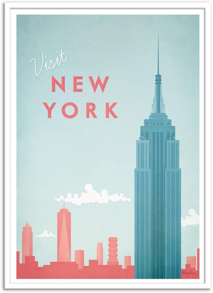 Wall Editions Art-Poster - Visit New York - Henry Rivers
