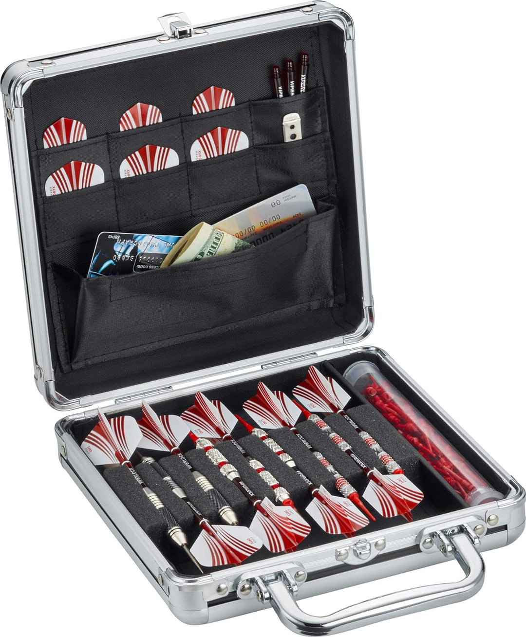 Casemaster Ternion 9 Dart Aluminium Storage/Travel Case Schwarz, Schwarz