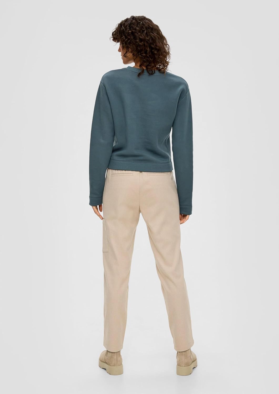 s.Oliver Sweatshirt mit Logo-Print, 36 Gr&#xFC;n