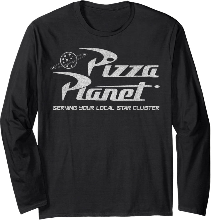 Disney Pixar Toy Story Pizza Planet Logo Langarmshirt