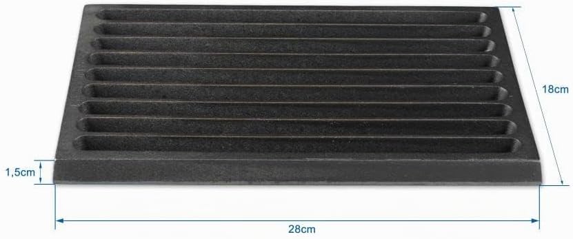 Grillrostprofi Ascherost - Feuerrost - Kohlerost - Kaminrost in Premium-Qualität, Gusseisen, 18 x 28