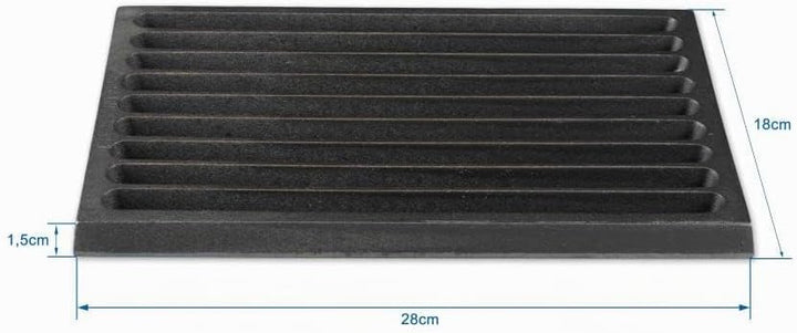Grillrostprofi Ascherost - Feuerrost - Kohlerost - Kaminrost in Premium-Qualität, Gusseisen, 18 x 28