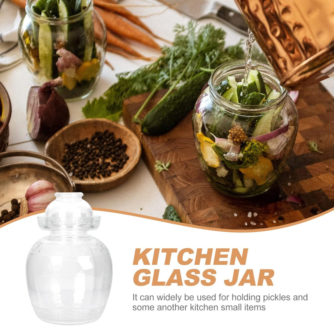 UPKOCH 1Pc Pickle Jar Glasfermentglas Haushaltsgurkenglas Grosser Kapazität Versiegelter Gurkennahru