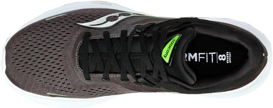 Saucony Men's Ride 16 Sneaker 40 EU 31 Umbra Slime, 40 EU 31 Umbra Slime