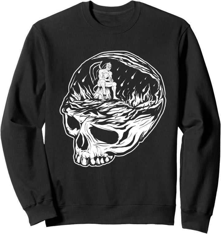 Satan Hell Skull Occult Sweater Heidnische Goth Geschenke Sweatshirt