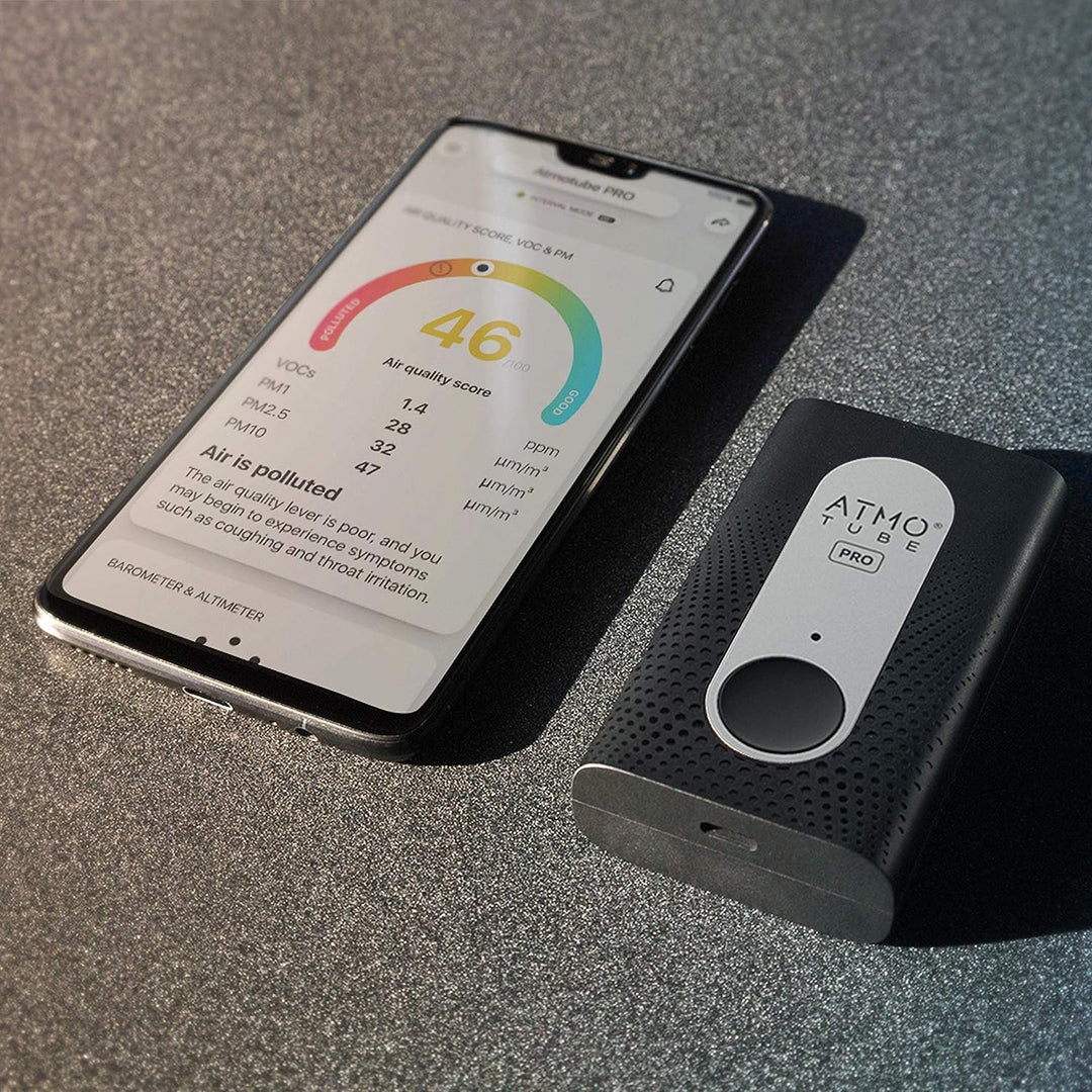 Atmotube PRO Portable Air Quality Monitor for Outdoor and Indoor Use, PM, VOC, Temperature, Humidity