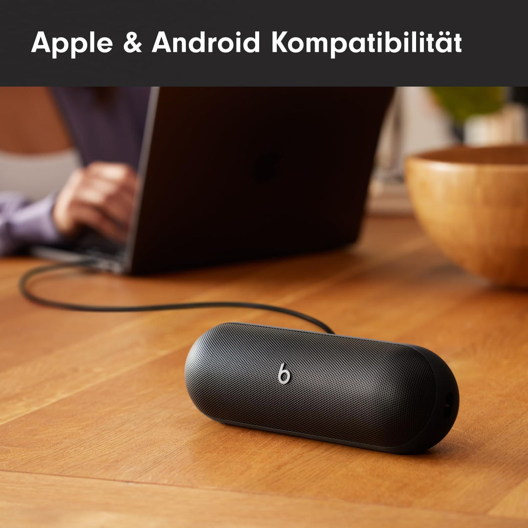 Beats Pill Tragbarer Bluetooth-Lautsprecher, Bis zu 24 Stunden Akkulaufzeit, Wasserabweisend, Kompat