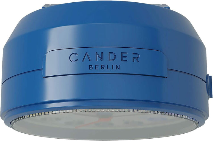 Cander Berlin MNU 1030 J Kinderwanduhr und MNU 1009 J Kinderwecker lautlos blau Lernuhr Wecker Kinde
