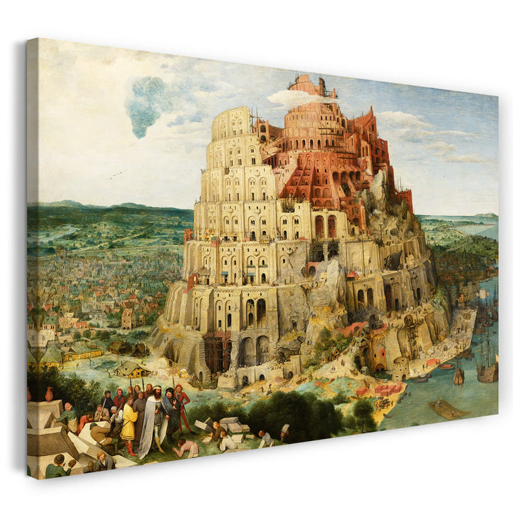 Printed Paintings Leinwand (80x60cm): Peter Bruegel der Ältere - Der Turm von Babel 80x60 cm, 80x60
