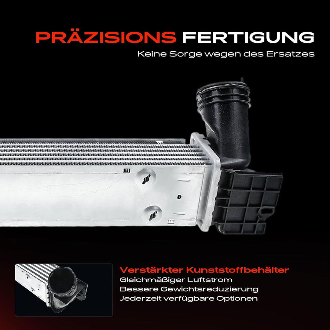 Frankberg Ladeluftkühler Kompatibel mit 1er E81 E82 E87 E88 2006-2013 3er E90 316d 318d 2004-2011 3e