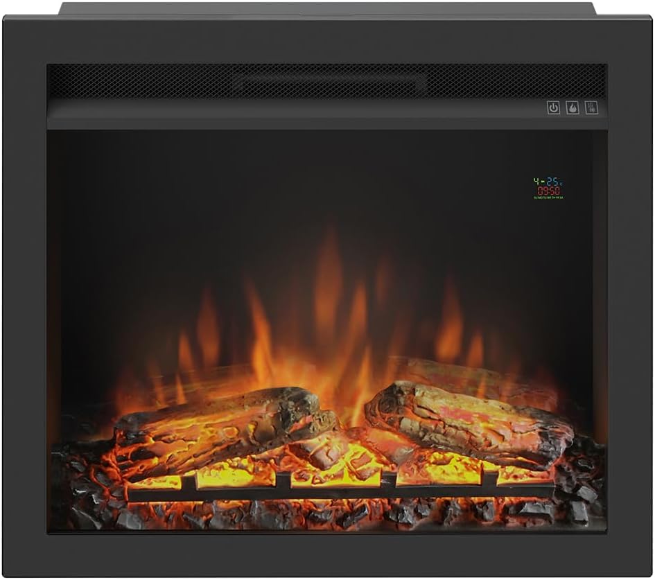 TAGU PowerFlame Elektrokamin mit Installationskit, Heizung und Thermostat, 7-Tage-Heizplan und LED-F