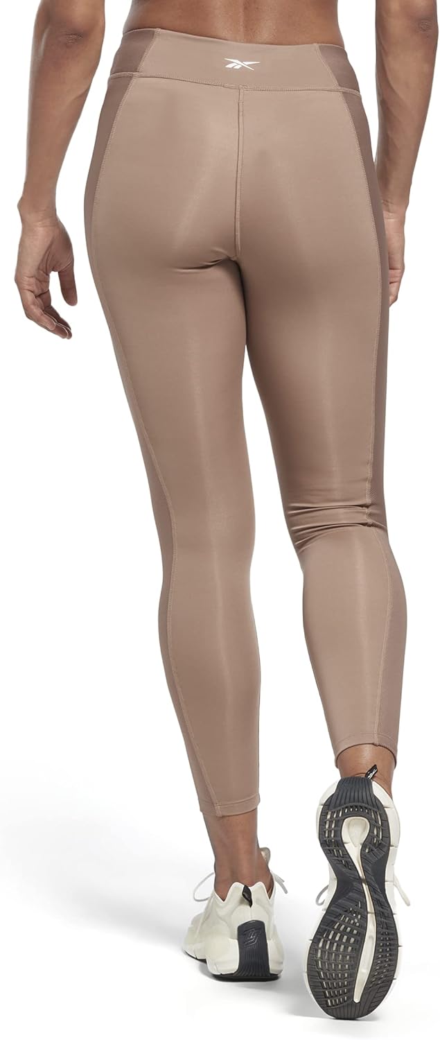 Reebok Damen Yoga High Rise Rib Yoga-Hose, XS Kurz Harmoniegrün