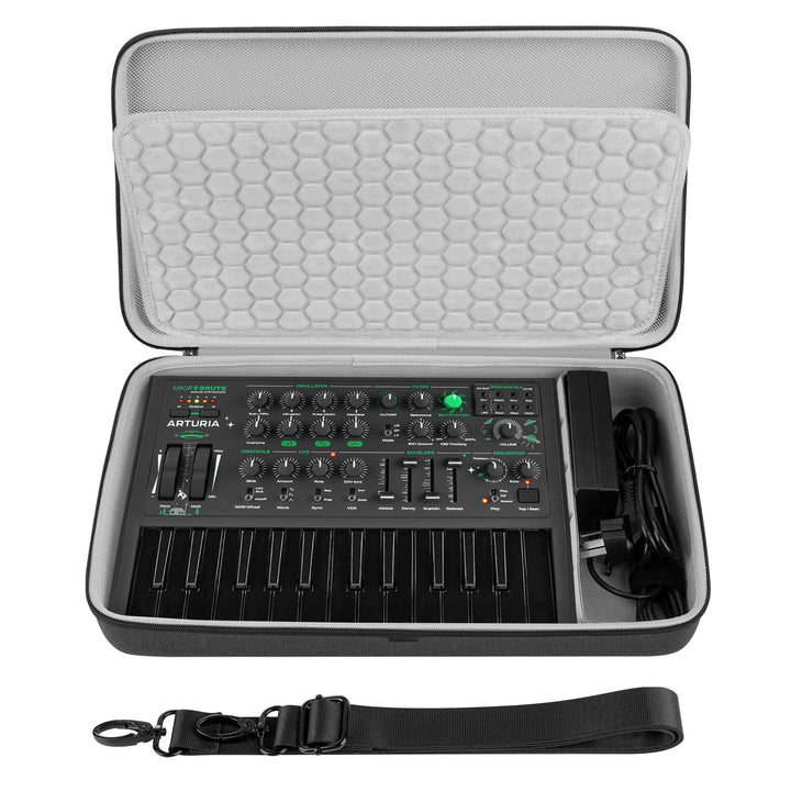 Geekria Hartschalen-Reisekoffer kompatibel mit Arturia MicroBrute UFO/MicroFreak, Tasche für Audio-S