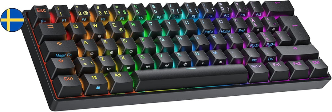 N60 Nova Mechanische 60 Prozent Tastatur | Hotswap Gaming Keyboard | 62 Programmierbare Tasten mit R