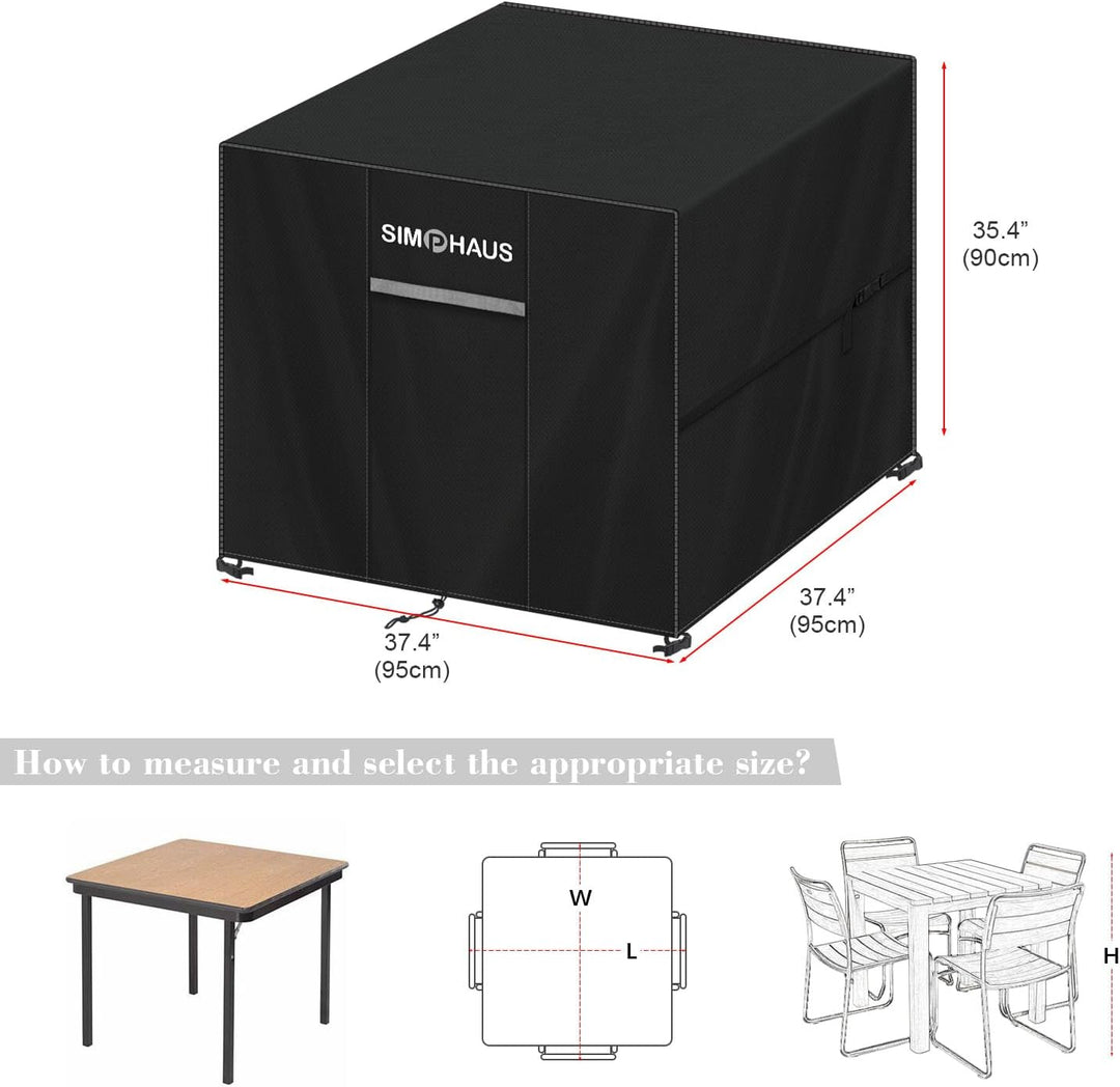 Abdeckung für Gartenmöbel Abdeckung Gartentisch Schutzhülle Gartenmöbel Winterfest Tisch Abdeckplane