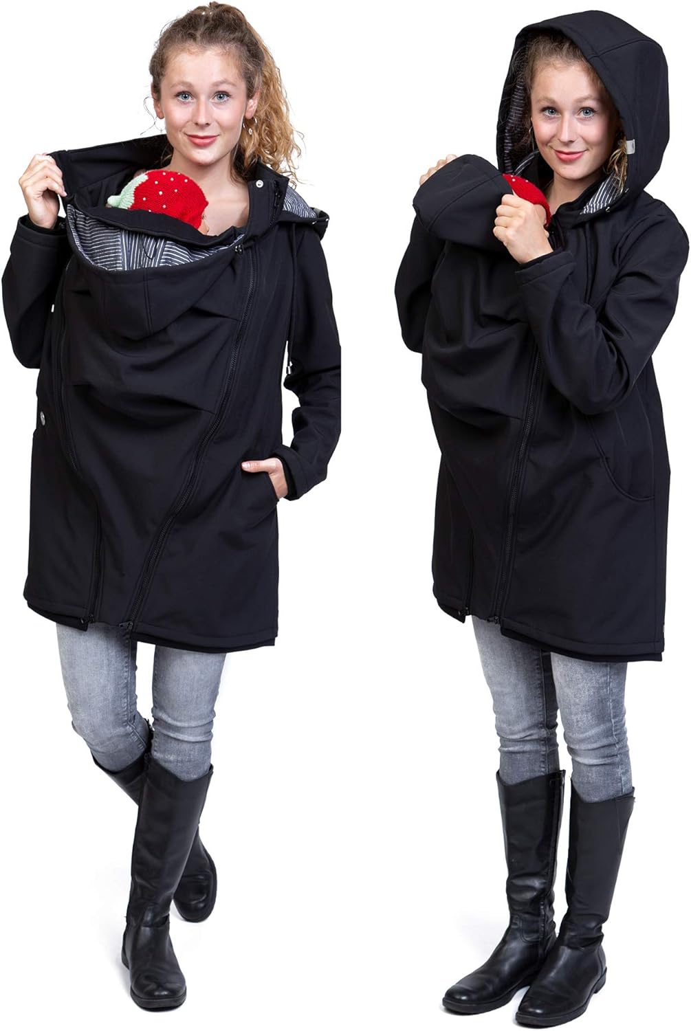 Viva la Mama – Allwetter Funktionsjacke für Mama und Baby, Umstandsjacke + Tragejacke - MELLORY, M s