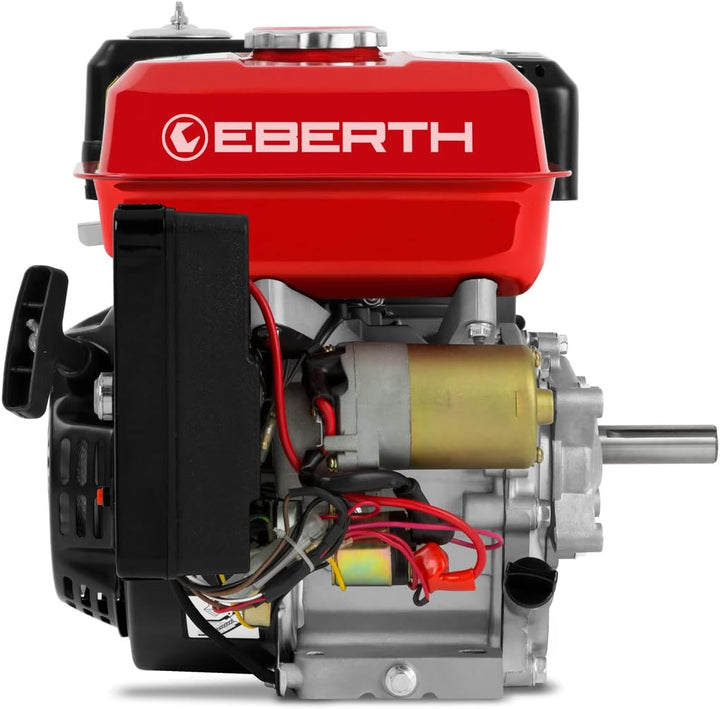 EBERTH 6,5 PS 4,8 kW Benzinmotor Standmotor Kartmotor mit Reduktionsgetriebe 2:1, E-Start, Benzin Mo