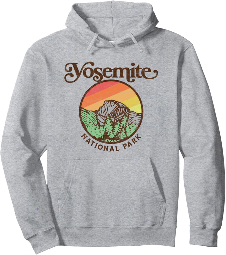 Yosemite National Park Vintage Style Retro 80s Pullover Hoodie