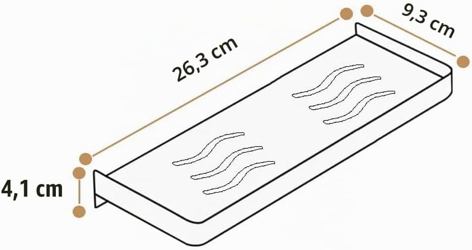 Duschablage Ohne Bohren,Gebürstet Duschregal Edelstahl mit Extra Ablaufrillen,Selbstklebendes Badezi