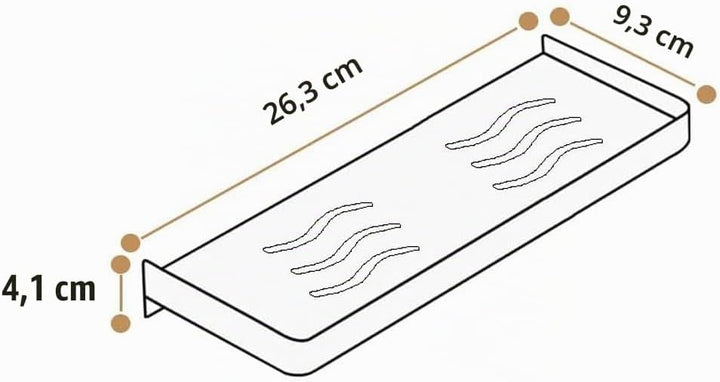 Duschablage Ohne Bohren,Gebürstet Duschregal Edelstahl mit Extra Ablaufrillen,Selbstklebendes Badezi