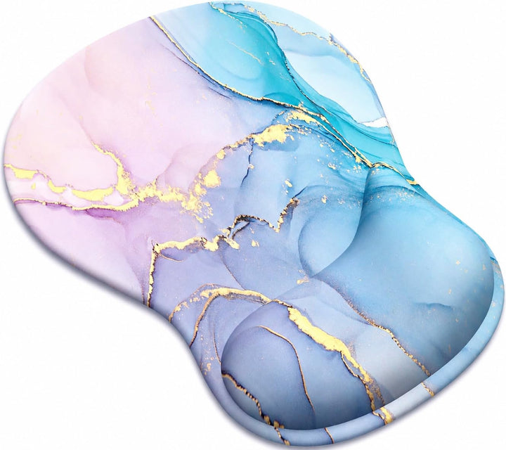 Mauspad mit Gelkissen,Ergonomisches Mousepad mit handauflage mit weichem Gelpolster,rutschfester Bas