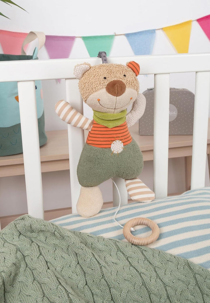 SIGIKID 48916 Spieluhr Bär Green Mädchen und Jungen Babyspielzeug empfohlen ab Geburt mehrfarbig Meh