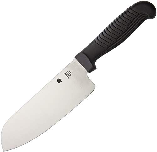 0 Spyderco - Küchenmesser - Klingenlänge: 17.14 cm - Santoku Plain Black