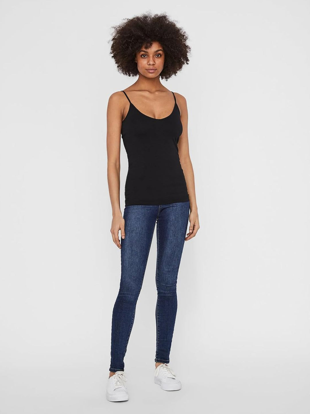 VERO MODA Damen Vmmaxi My Soft V Singlet S Mehrfarbig (1x Bright White/ 3x Black), S Mehrfarbig (1x