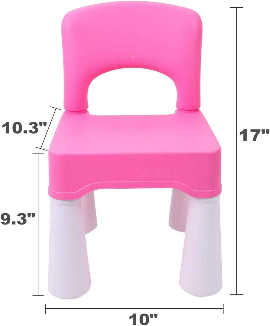 burgkidz Kinder-Schreibtischstuhl - Belastbar 100 kg, rutschfest, Rosa | Ergonomischer Rückenlehne,