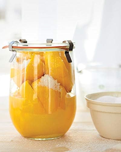Weck Jars - Tulpengläser 1 Liter Sauerteig-Startergläser Grosse Gläser für Sauerteig Tulpenglas mit
