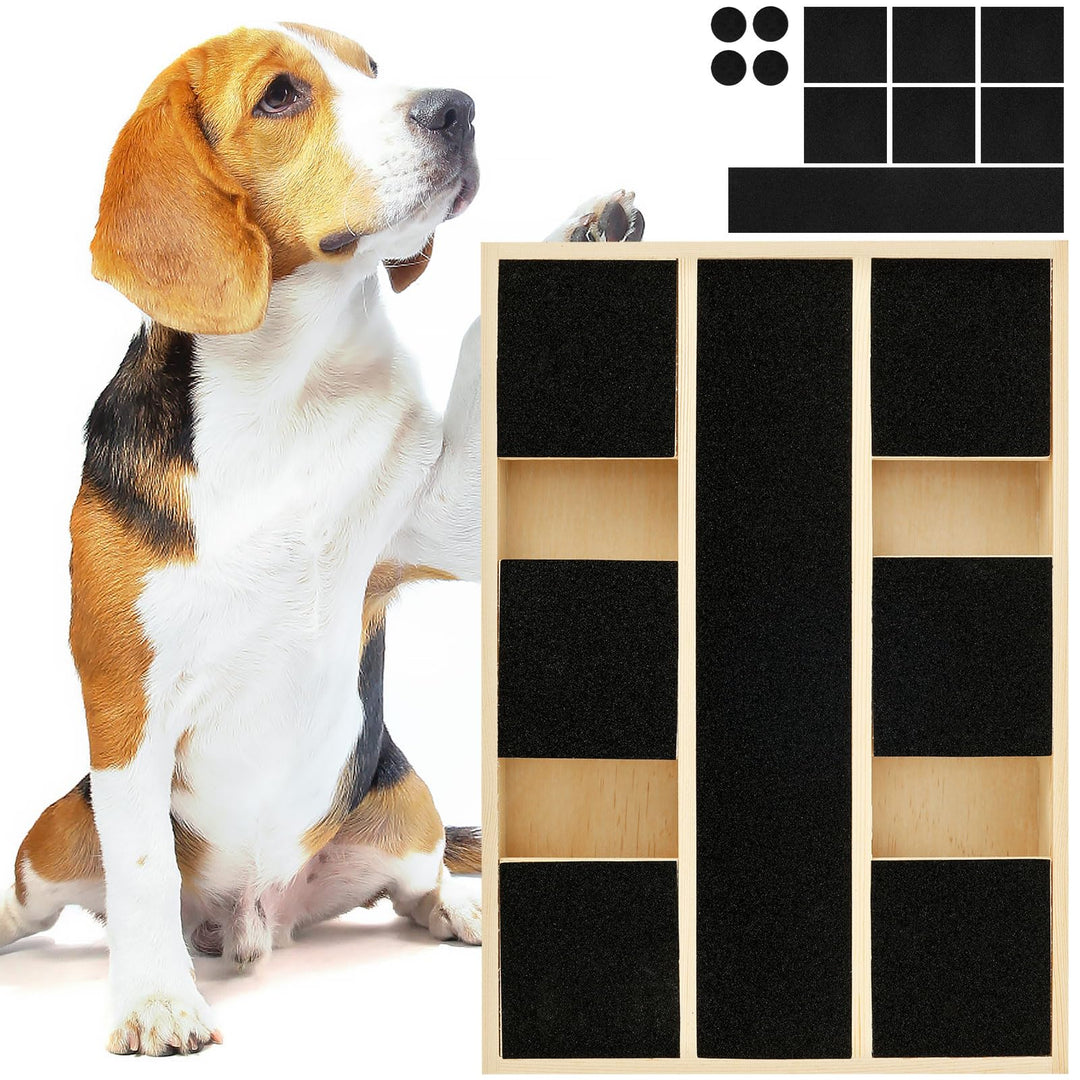 Kratzbrett für Hunde mit Leckerli Box,rutschfest Krallenschleifer für Hunde mit Snack-Box,von Hausti