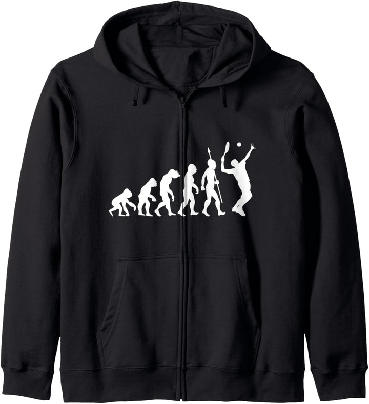 Tennis Evolution Tennisspieler Tennisschläger Sport Sportler Kapuzenjacke