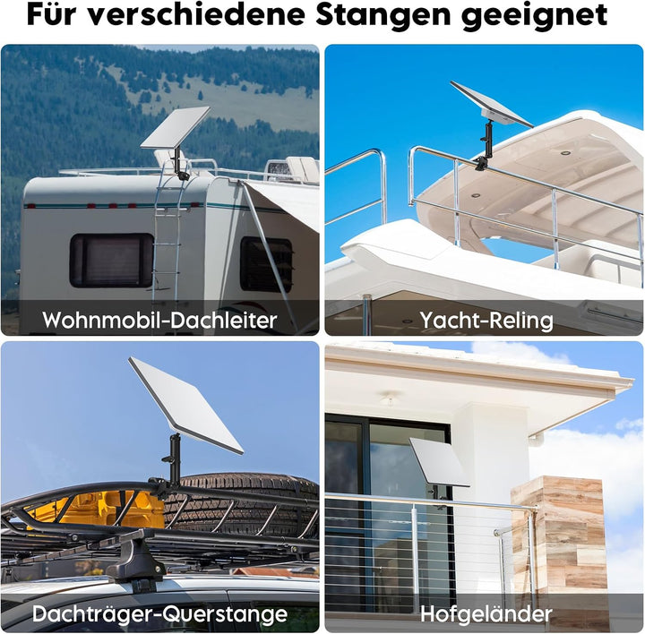 EDUP 2025 Starlink Mini Montage-Kit, Aluminiumstange & Klemmadapter mit 1/4"-20 & 3/8"-16 Gewinden f