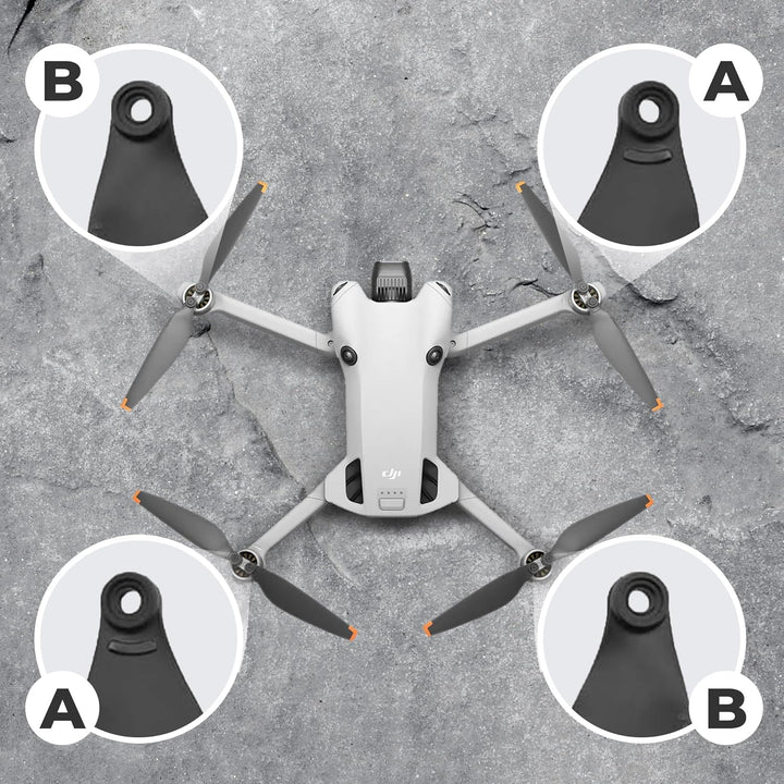 DERAY | Propeller für DJI Mini 4 Pro Drohne, TPU Gummi Spitze, Fly More Combo, leise ersatzpropeller