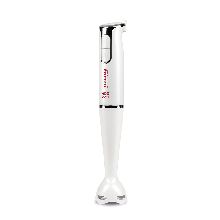 Girmi MX04 Stabmixer, 400 Watt, 2 Geschwindigkeitsstufen, DC-Motor, Edelstahlklingen, Weiss/Edelstah