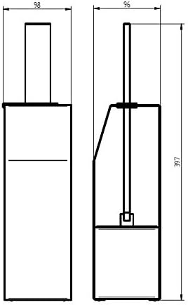 HACEKA Edge Toilettenbürste, freistehend, verchromt, 1143817 Toilettenbürstenhalter freistehend, Toi