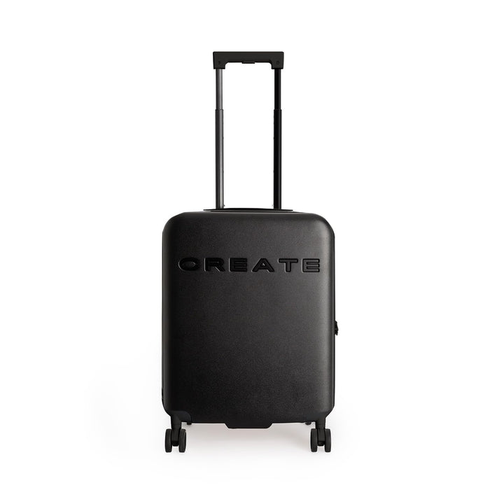 CREATE / Luggage Studio/Faltbarer Polykarbonat-Hartschalenkoffer Schwarz / 39x23x54cm / TSA-Vorhänge