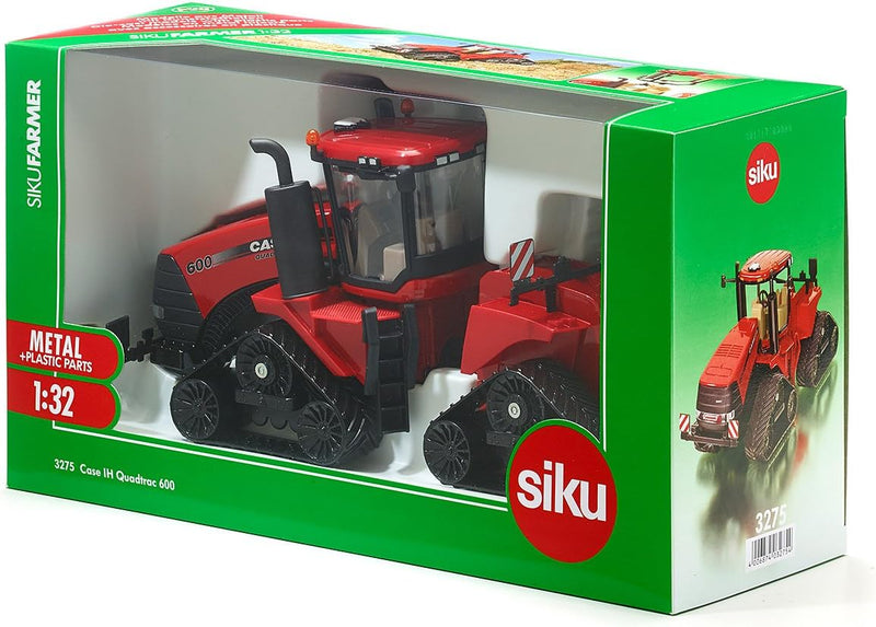 siku 3275, Case IH Quadtrac 600 Raupenschlepper Traktor, 1:32, Metall/Kunststoff, Rot, Funktionales