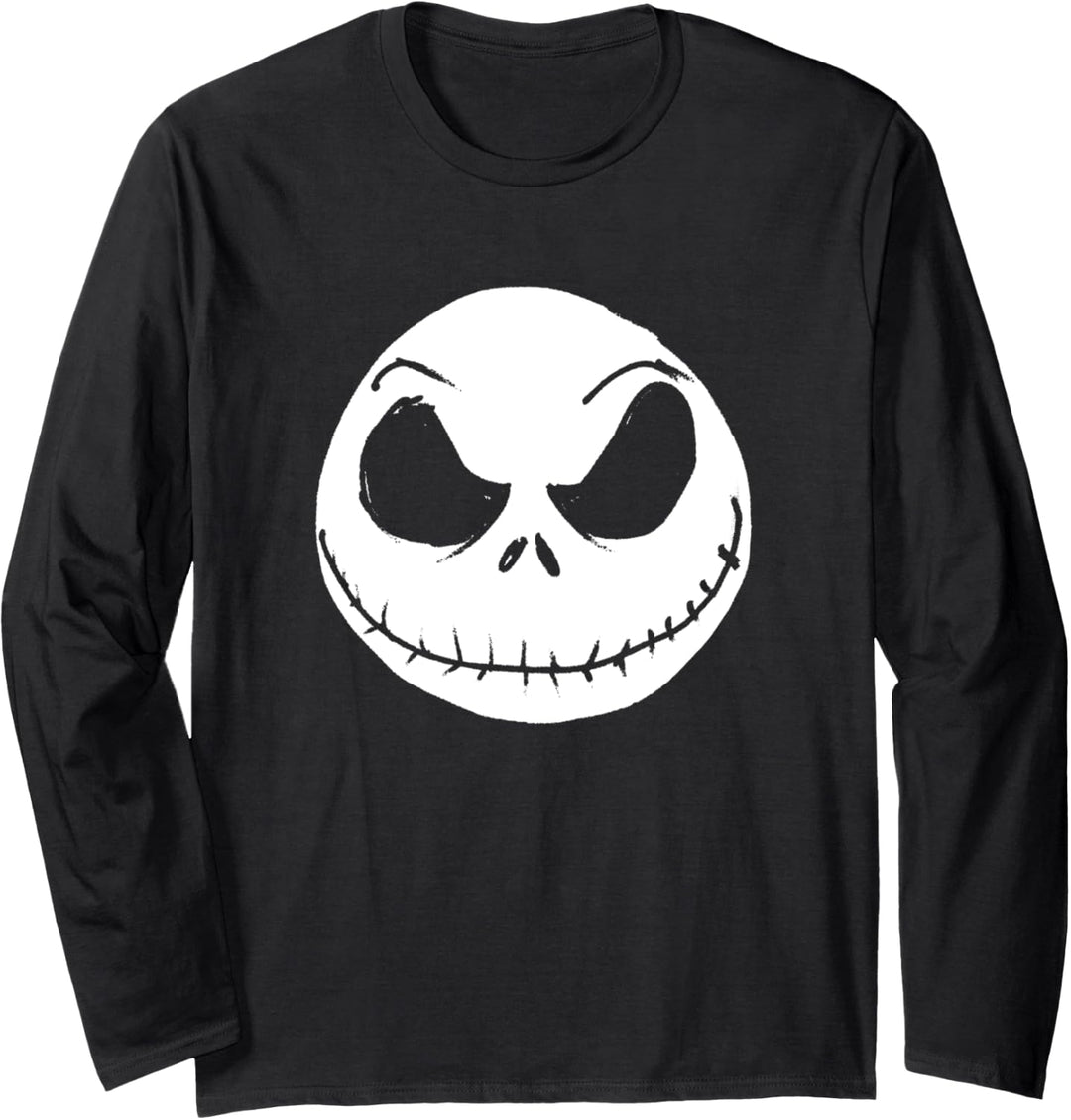 Disney The Nightmare Before Christmas Jack Skellington Gesicht Langarmshirt