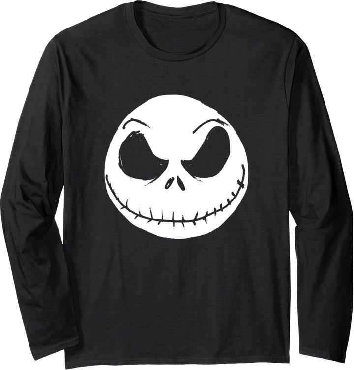 Disney The Nightmare Before Christmas Jack Skellington Gesicht Langarmshirt