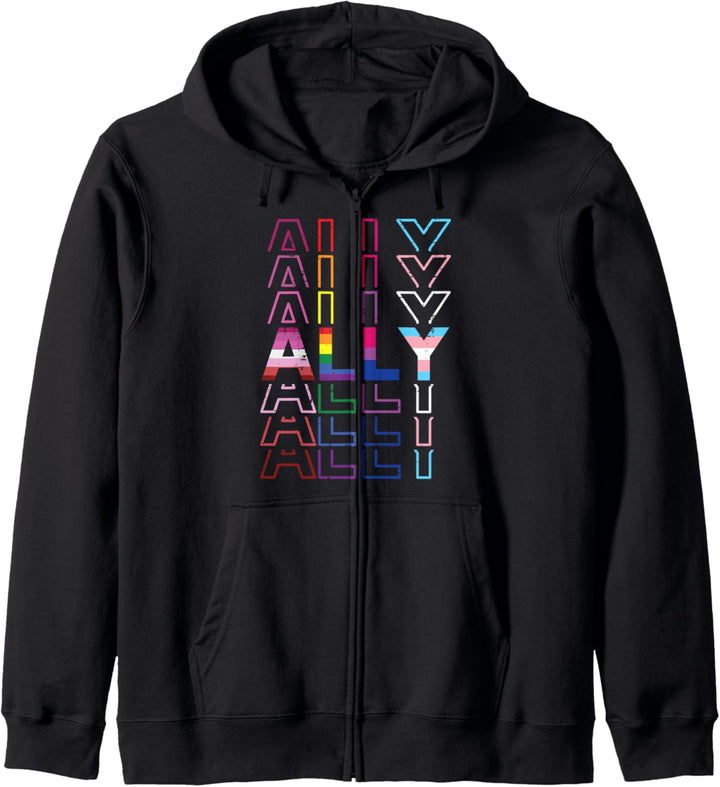 Ally LGBT Lesbian Gay Bisexual Bi Trans Transgender Pride Kapuzenjacke