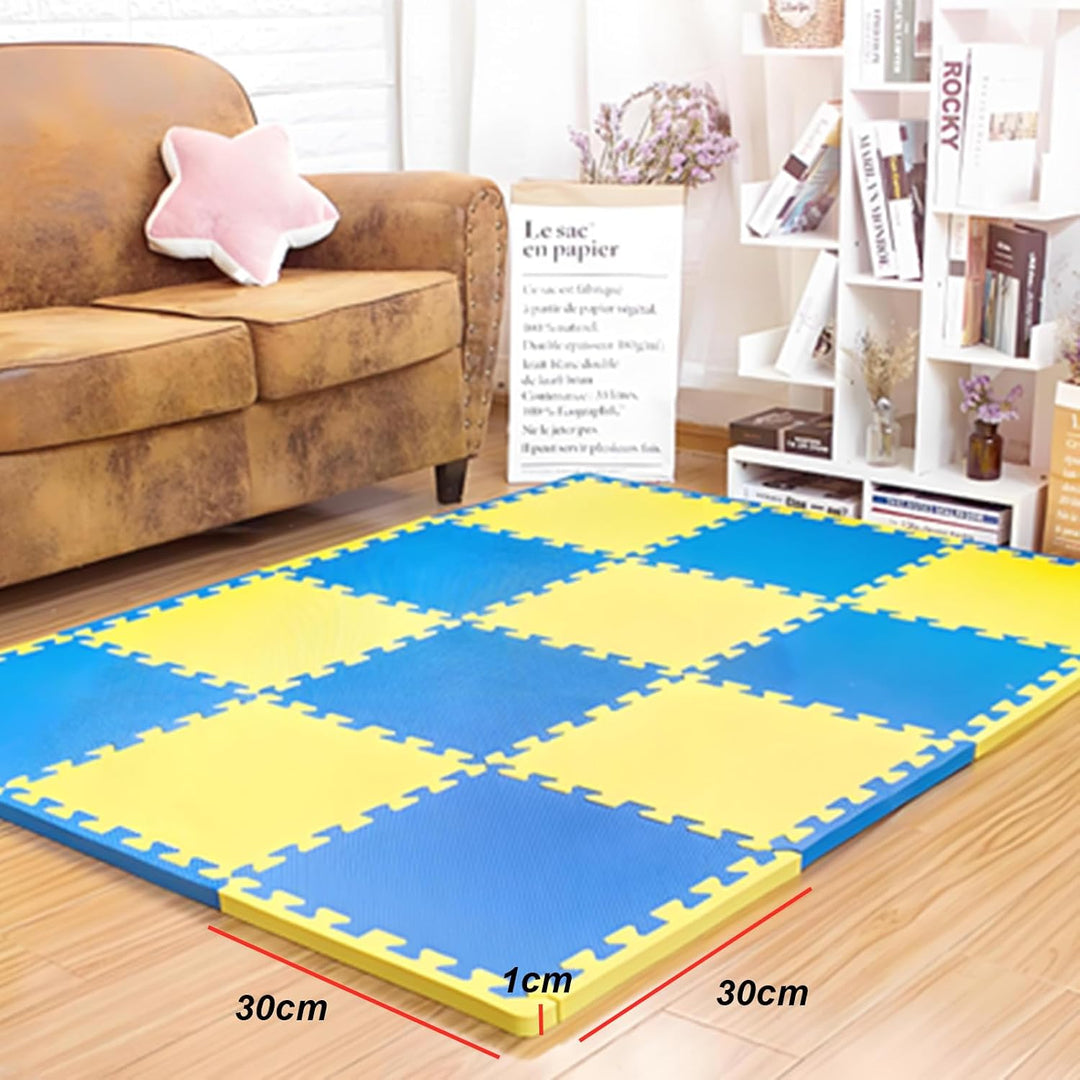 Bodenschutzmatte 1 cm Dicke Bodenmatte Profi-Set 30x30x1,0 cm Kompaktmatten EVA Sportmatte Rutschfes