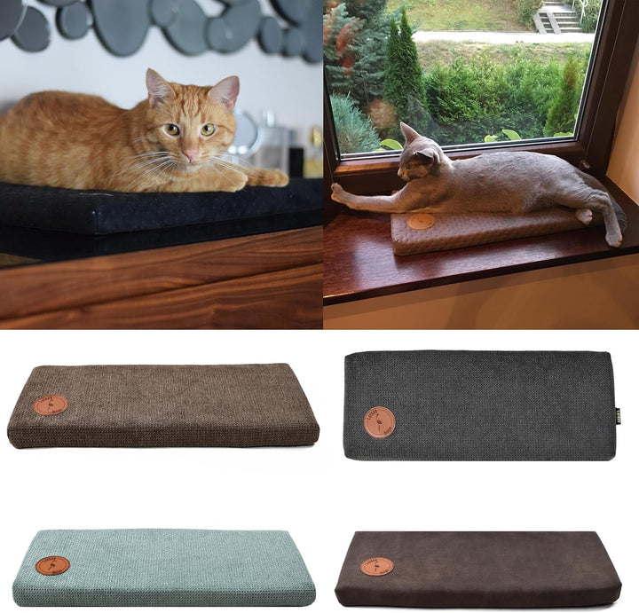 Prime Katzen Fensterliege Für Katzen, Fensterbank mit Einer Rutschfesten Rückseite, Katzenbett Fenst