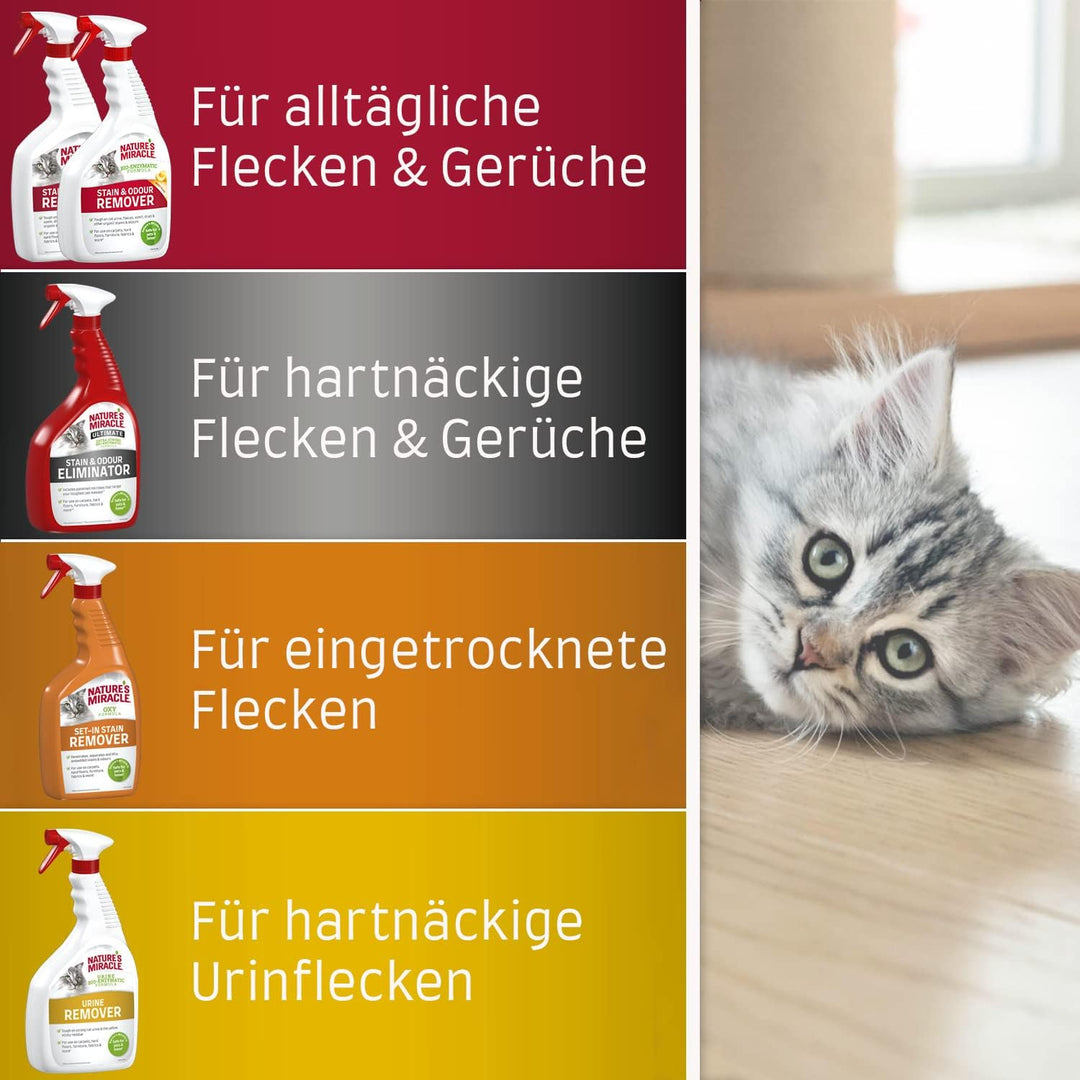 Nature’s Miracle Katzenurin Flecken- & Geruchsentferner - Enzymreiniger für Urinflecken und gelbe Rü